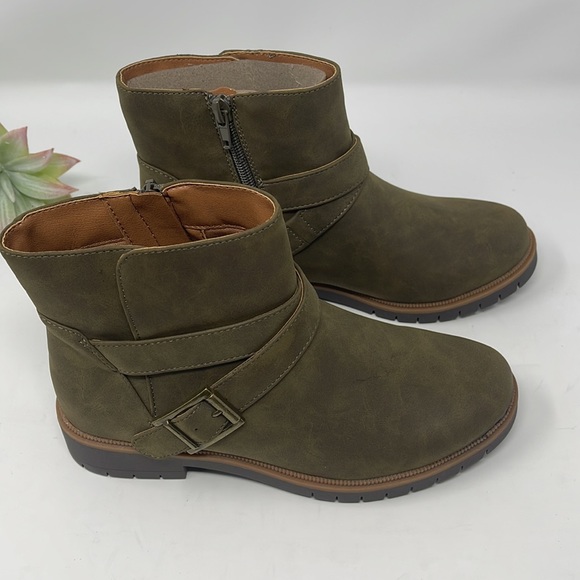 Style & Co. Womens Gabella P Faux Leather Buckle Ankle Boots - Picture 3 of 15